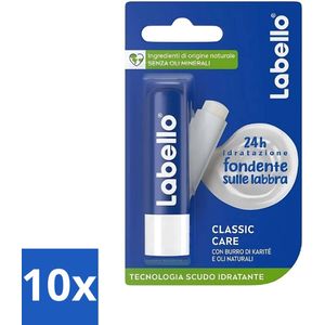 10 x Labello - Classic Care - Lippenbalsem - Voedend & Beschermend - 5.5 ml - Gebarsten Lippen - Labello - Lippenbalsem Stick