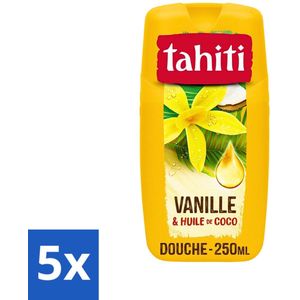 Tahiti - Douchegel - Vanille & Kokosolie - Hydraterend - 250 ml - Bulkverpakking - 5 stuks