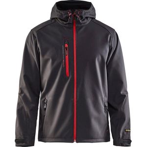 Blaklader Softshell Jack 4949-2517 - Mannen - Donkergrijs/Rood - 3XL