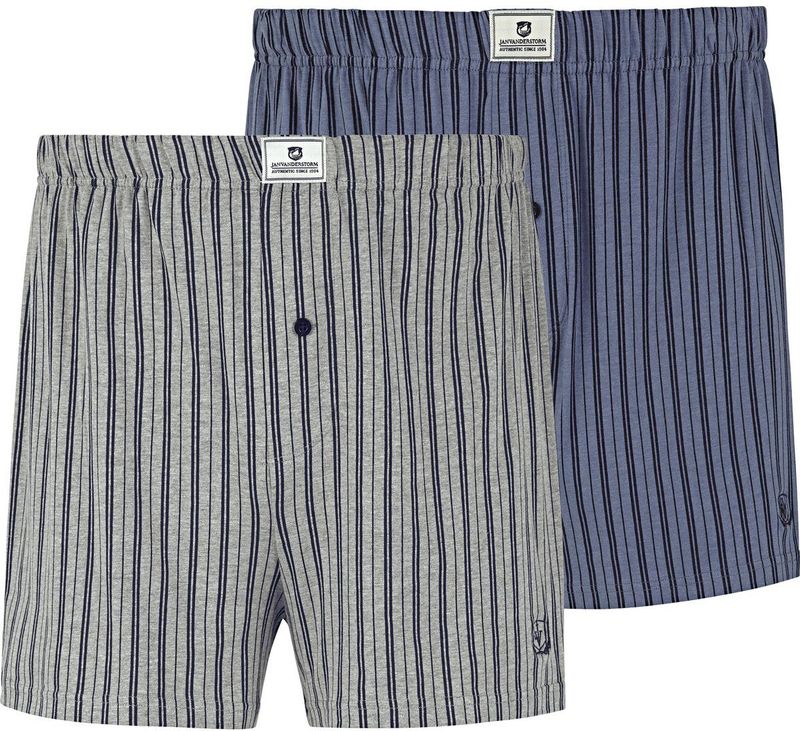 THURE - Boxershorts - Blauw Grijs - Set van 2