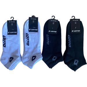 LOTTO Sneakersokken 43-46 6 paar Wit + 6 paar Zwart + 3 paar Grijs