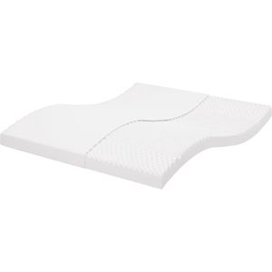 vidaXL - Schuimmatras - 7 - zones - hardheid - 20 - ILD - 180x210 - cm - wit