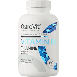 Vitamin B1 - Thiamine - 60 Capsules - OstroVit - Supplement Vitamine B1 Thiamine