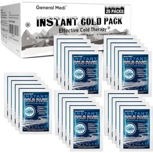 Instant ice coldpack - 25 stuks - icepack - zelfkoelende icepack - ehbo