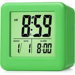 Digitale Wekker voor Kinderen met Snooze en Nachtlampje - Eenvoudig Instellen en Batterij-aangedreven Siliconen Klok