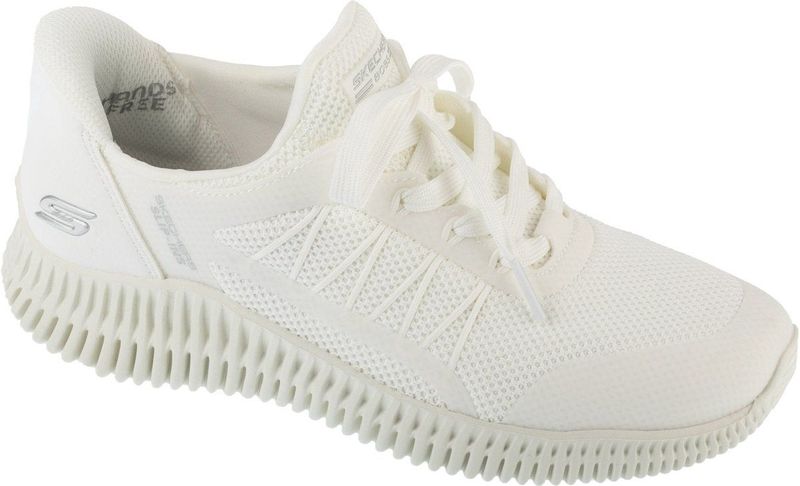 Skechers - BOBS GEO LITE - Sneakers - Wit - Laag - Vetersluiting - Skechers Memory Foam