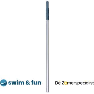 Swim&Fun Telescoopsteel 1.2-3.6m: Veelzijdige Grijze Uitschuifbare Steel voor Efficiënt Reinigen en Onderhouden van Zwembaden en Spa's.