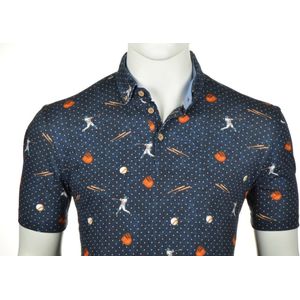 Eden Valley poloshirt blauw baseball