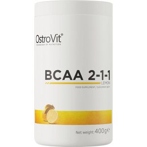 OstroVit - BCAA - 2-1-1 - 400 g - Citroen - spierondersteuning - L-leucine + L-isoleucine + L-valine Aminozuren - Supplement