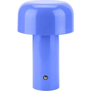 Luxus Draadloze Tafellamp Oplaadbaar - Luna - Blauw - 20cm - Decoratieve tafellamp - Tafellamp slaapkamer - Bureaulamp - LED - Touch - Dimbaar - Draadloos - Oplaadbaar
