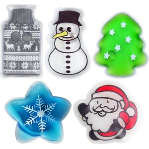 Handwarmers - zakwarmers met kerstthema - warmtekussen voor warme vingers - herfst en winter - 4 stuks