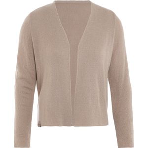 Knit Factory Ella Gebreid Vest - Gebreide dames cardigan - Dames zomervest - Kort vest op heuphoogte - Damesvest gemaakt uit 50% katoen en 50% acryl - Linnen - 40/42
