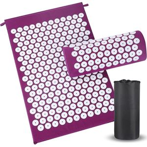 Acupressuurmat en kussenset voor pijnverlichting, ontspanning en stressvermindering