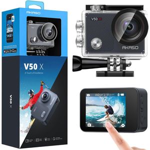 AKASO V50X - Action Camera - Grijs - 4K - Waterdicht tot 40m - Touchscreen