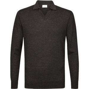 Profuomo - Polo Lange Mouw - Bruin