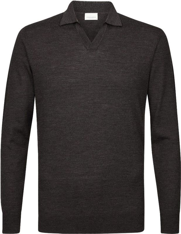 Profuomo - Polo Lange Mouw - Bruin