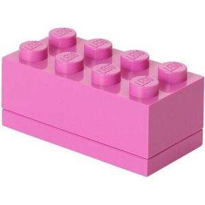 LEGO - Mini Box 8 Lunchbox - 4,6x9,2x4,3 cm - Roze