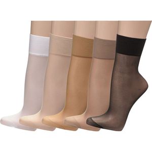 Fijne Panty Sokjes 20 Den – bundel van 5 transparante pantysokjes | in 5 kleuren verkrijgbaar