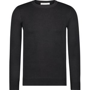 Purewhite -  Heren Regular Fit  Trui  - Zwart - Maat S