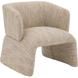 Goossens Fauteuil Mayflower - Stof - Wit