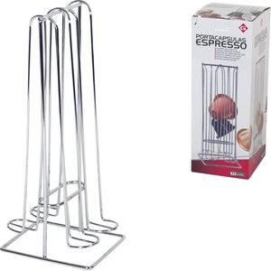 Espresso Capsulehouder 30x13x11cm - RVS -Koffie Cups Houder - Koffiecapsule Standaard - Zilver - 32 Capsules