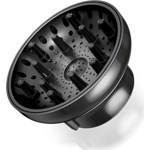 MKSS® Diffuser Opzetstuk - Krulborstel voor Fohn Universeel - Multistyler - Zwart