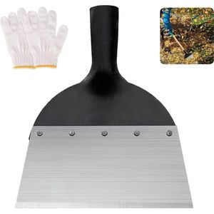 Tuinschop multifunctionele tuinschep - roestvrijstalen reinigingsschop - handschoenen - onkruidgereedschap - buitentuinreiniging - 21 cm .