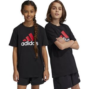 adidas Sportswear Essentials Two-Color Big Logo Katoenen T-shirt - Kinderen - Zwart- 128