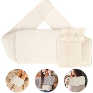Warmwaterkruik met Zachte Hoes - 3-in-1 Set voor Pijnverlichting en Warmte