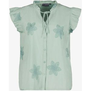 TwoDay dames blouse met vlindermouwen groen - Maat S