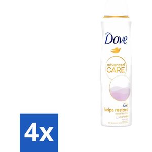 4 x Dove - Deodorant - Spray Clean Touch - Zachte geur en verzorging - 150 ml - Dove Deodorant - Deodorant Spray - Anti-transpirant - Frisse Geur - 48 Uur Bescherming