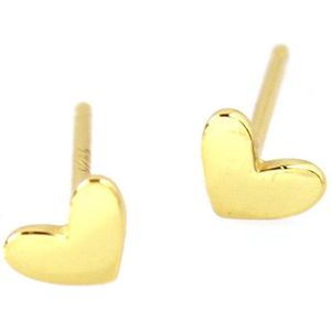 Zilveren Oorknopjes Hartjes - Verguld - 5mm