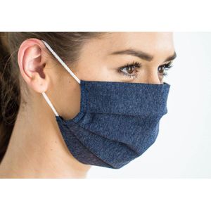 Mondkapje wasbaar - Jeans Blauw - Herbruikbaar mondkapje - Stoffen mondmasker - Mondkapje Katoen - Niet-medisch mondkapje