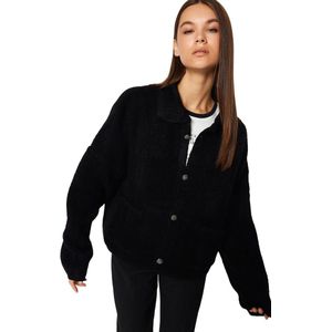 Trendyol Nertsen Vest Met Wijde Pasvorm, Polohals En Boucle-Tricot Twoaw24Hi00177