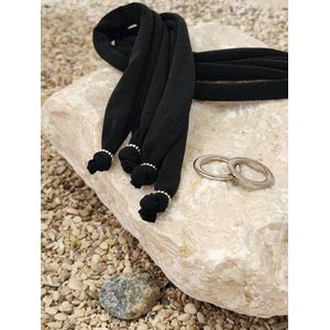 Birdini Veter - Kort - Zwart - geschikt voor Birdini Slipper met verwisselbare veters