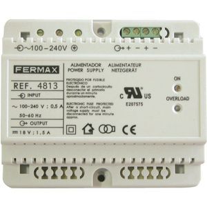 Fermax - 4813 - PC-Voedingseenheid - 240 W - Zelfdovend VO-Materiaal - DIN-6 Rail
