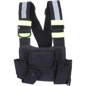 Borsttas Radio Borst Front Pack Front Carry Radio Pouch Tactisch Radio Harnas Borstholster Voor 2-weg Radio