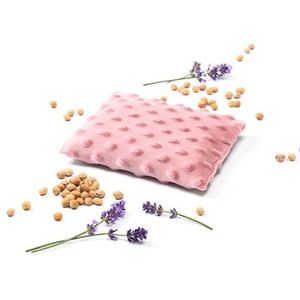 Sensillo Baby - Kersenpitten zak / Kruik tegen krampjes Minky Hoes - Lavendel Geur - Kruik gevuld met Kersenpitten 13 x 16 cm - Roze
