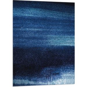 WallClassics - Vlag - Abstracte Blauwe Puntjes - 70x105 cm Foto op Polyester Vlag