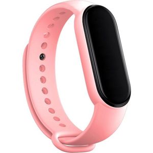 Horlogeband geschikt Voor Mi Band 5/6 - Horloge Band - Polsband - Vervanging Bandjes - Licht roze