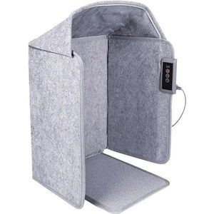 FIBILA Been verwarming - Beenverwarming Infrarood - Beenverwarming Plaat Bureau - Beenverwarming bureau - Opvouwbaar - Elektrisch - Draagbaar - Grijs