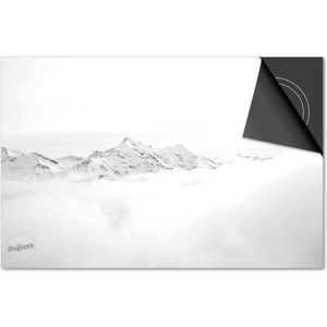 Inductie beschermer 76x51,5 - afdekplaat inductie mat - Dietrix Kookplaat beschermer - Exclusief - Wit - Bergen Wolken