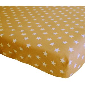 BINK Bedding Hoeslaken Stars Oker Wieg/Kinderwagen 40 x 80 cm