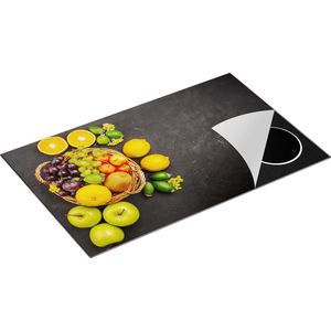 Chefcare Inductie Beschermer Fruitmand op Zwarte Marmer - Fruit - 85x50 cm - Afdekplaat Inductie - Kookplaat Beschermer - Inductie Mat
