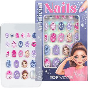 TOPModel - Beauty and Me - Kunstnagels - 24st. - Paars en Roze met Glitter