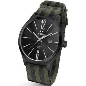 TW Steel TW1319 Slim Line Green Black NATO Horloge 45mm
