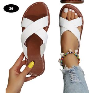 Nivard Slippers Dames - Teenslippers - Flip Flops - Comfortabel - Zomer - Wit 36