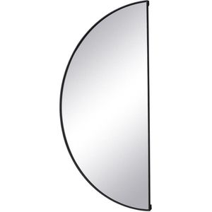 OZAIA Metalen spiegel met halve cirkel design - B.50 x H.100 cm - Zwart - GAVRA L 50 cm x H 100 cm x D 1 cm