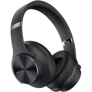 Selbro ® Draadloze Over-Ear Hoofdtelefoon met 90 Uur Speeltijd, 3 EQ-modi, Ingebouwde Microfoon en Zachte Oorkussens - Zwart