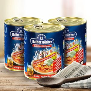 Halberstädter Soepen en eenpansgerechten, Soljanka met worst , 3 x 800 g
